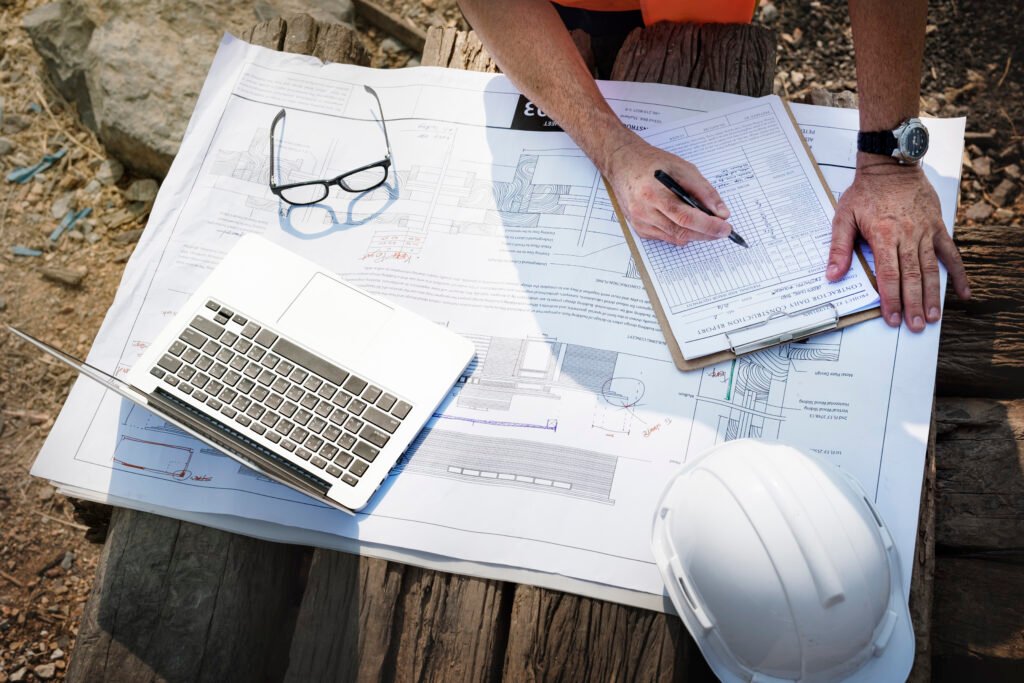 site engineer on a construction site